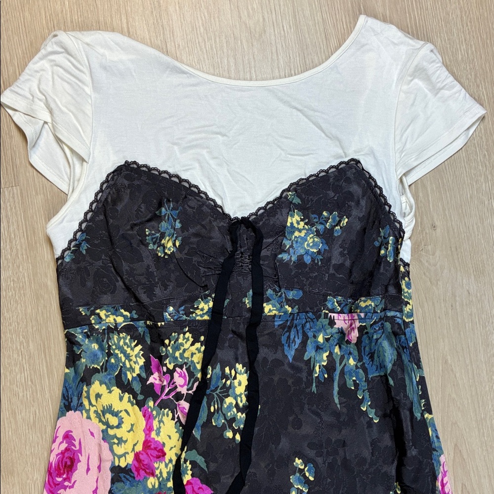 NWT By Anthropologie Twofer Midi Slip Dress size Large 90s Vintage Style - Picture 8 of 13